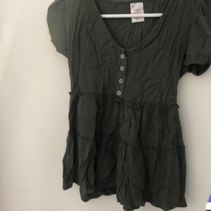 Green dress top